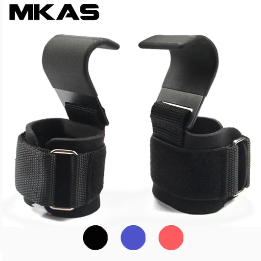 Weight Lifting Hook Grips With Wrist Wraps